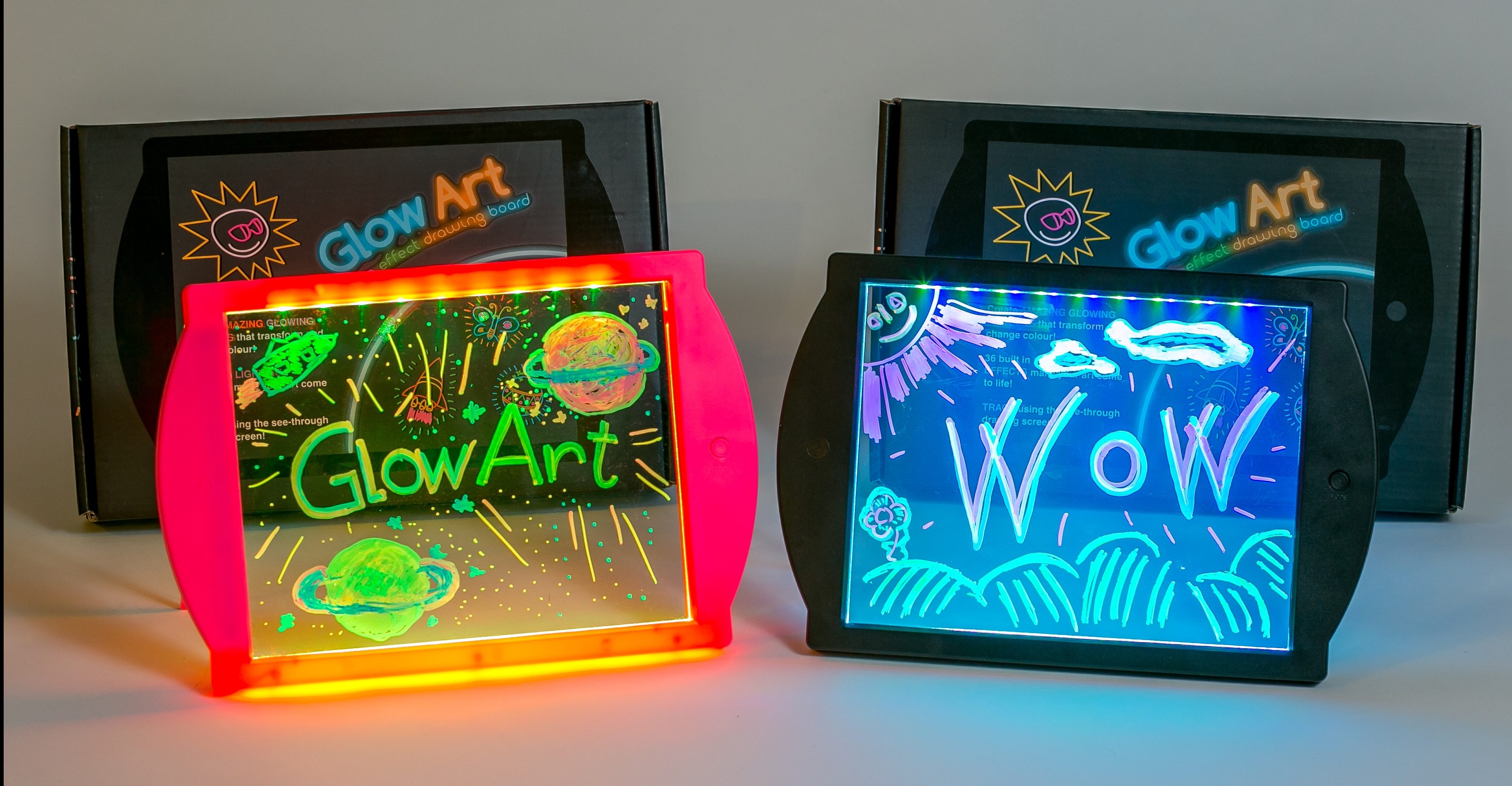 Neon LED Message Writing Board Art Glow Drawing Boards Kids Sensory Erasable Chalkboard Flashing Lighted Tablet Autism Colorful Doodle Pad Toys 